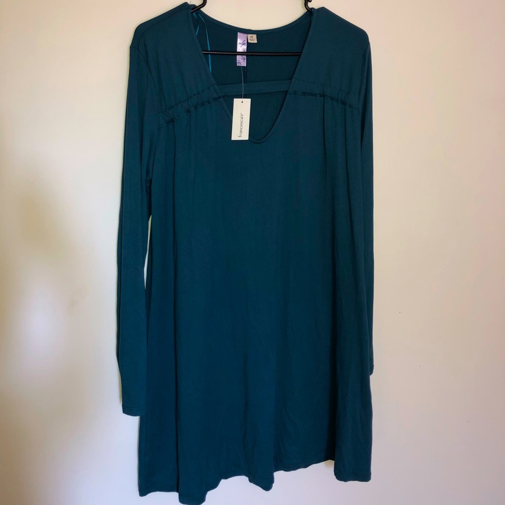 Teal Long-sleeve Dress - Size M
